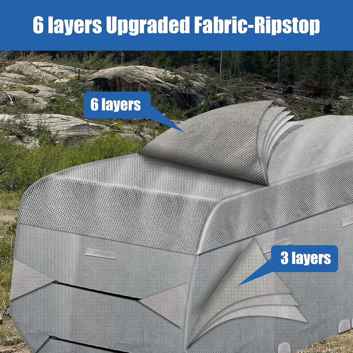 6 Layers Windproof UV Resistant RV Cover 30'1''-33' A19867
