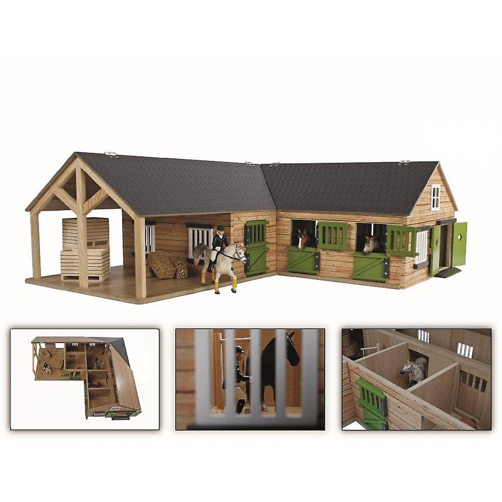 1-24 Scale Horse Stable with 4 Box Storage & Wash Box W87762