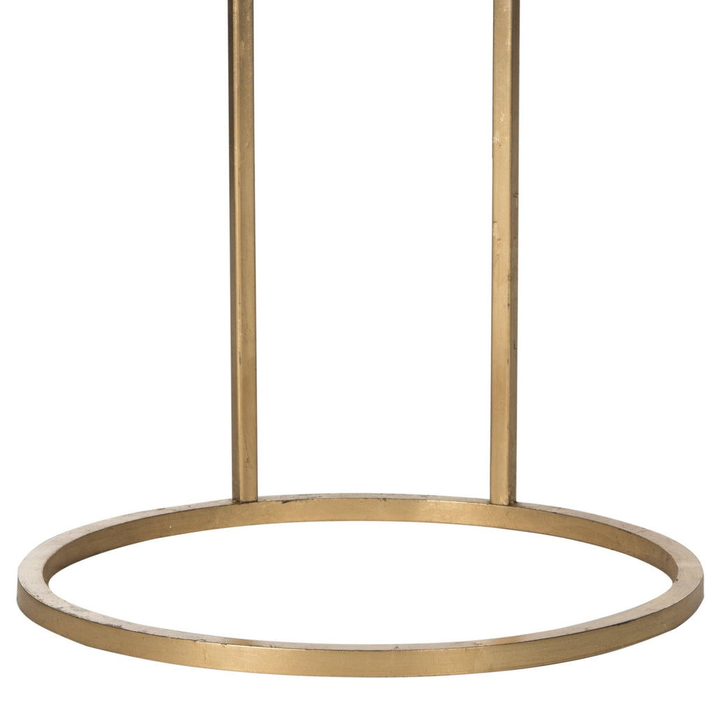 Round Gold Leaf End Table U7057