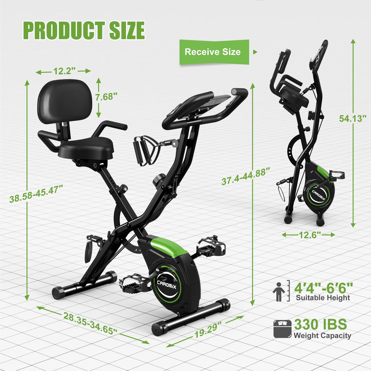 Folding Exercise Bike 16-Level Magnetic Resistance H33133