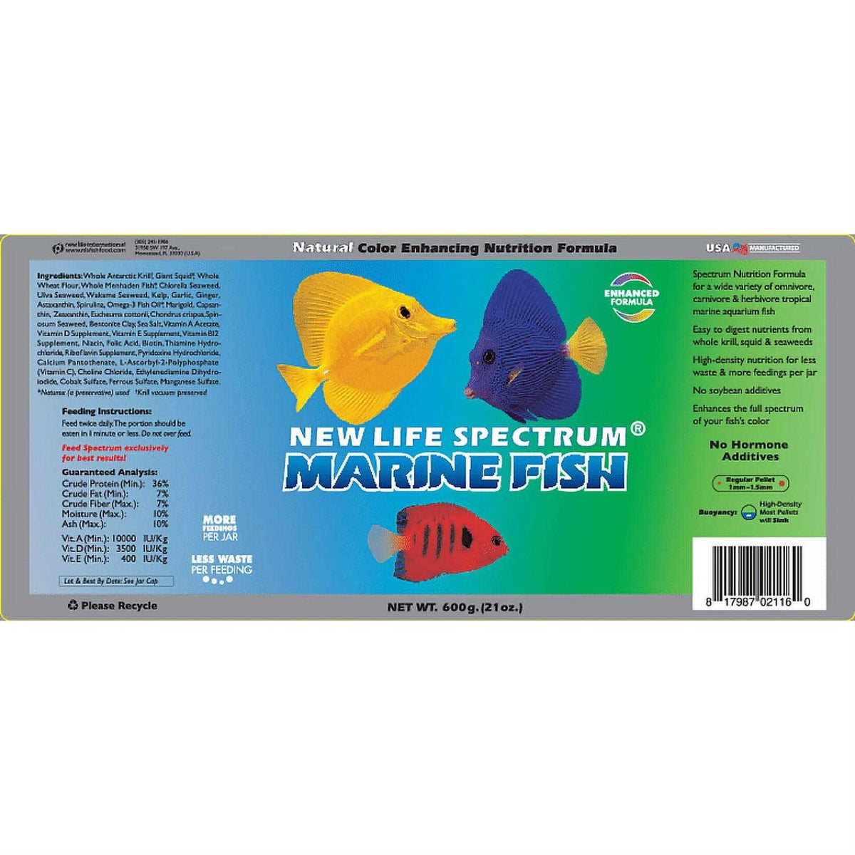 Marine Fish Food Pellets J1364