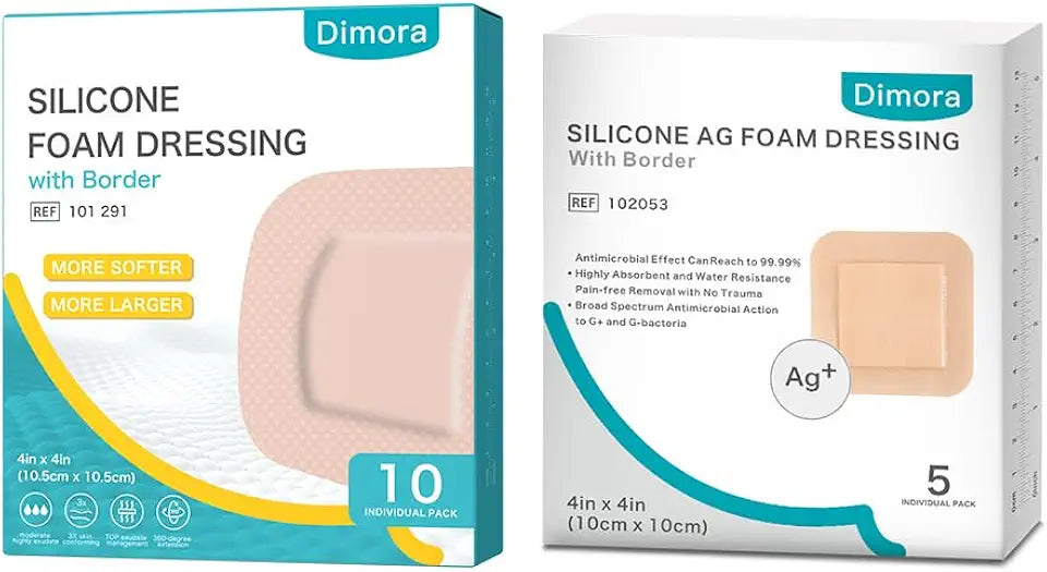Silicone Foam Dressing 4"x4" F4889