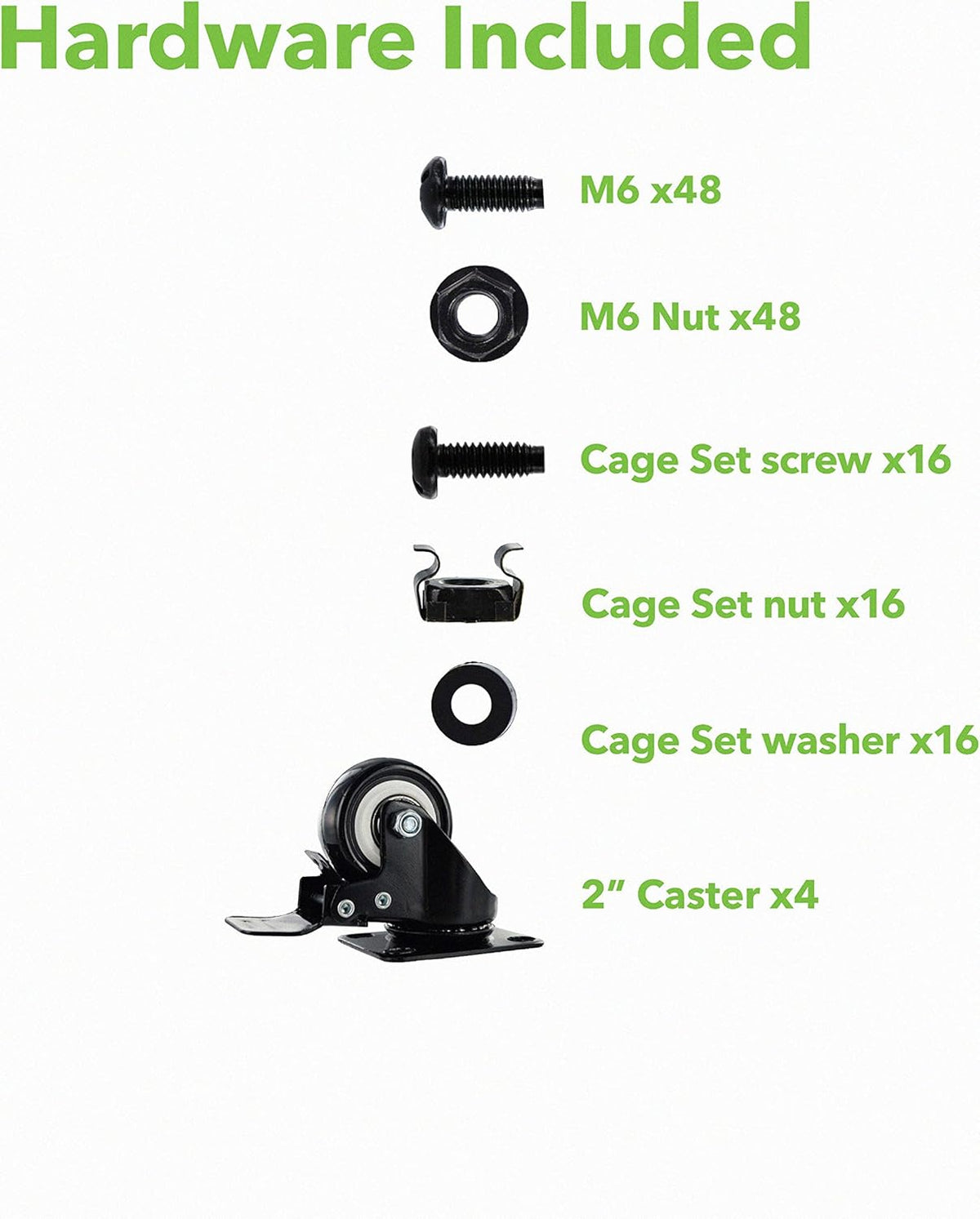 22U 4-Post Open Frame Server Network Rack with Casters Black G32506