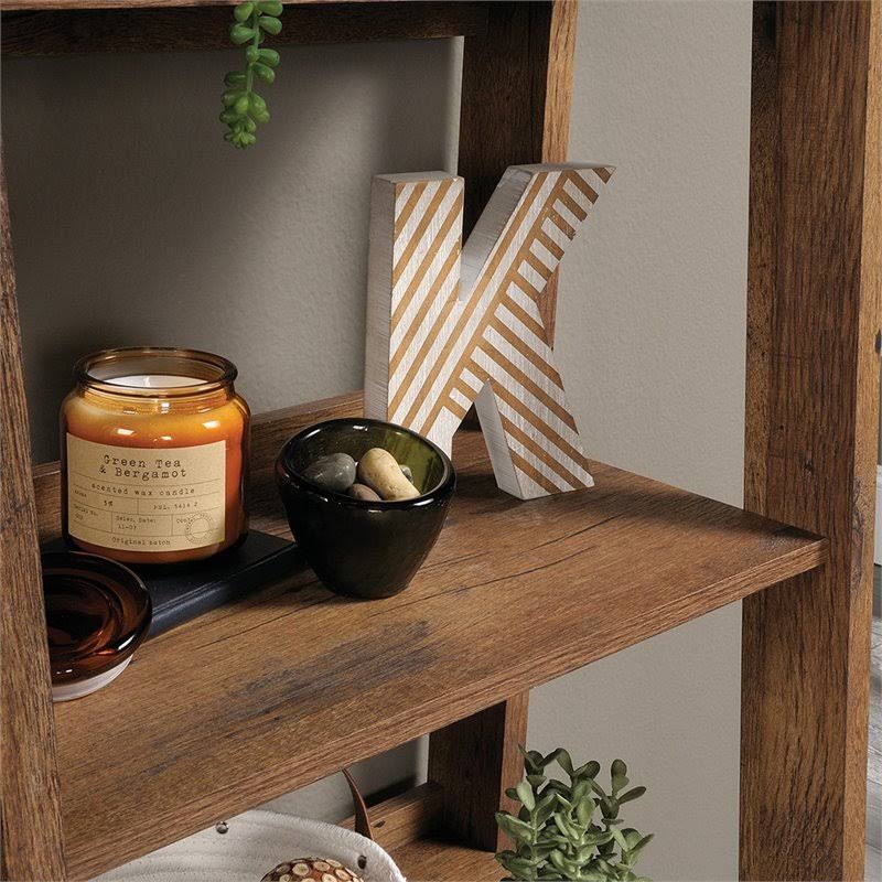 5 Shelf Vintage Oak Bookcase T9005