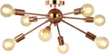 Copper 8 Sputnik Metal LED Flush-Mount N619