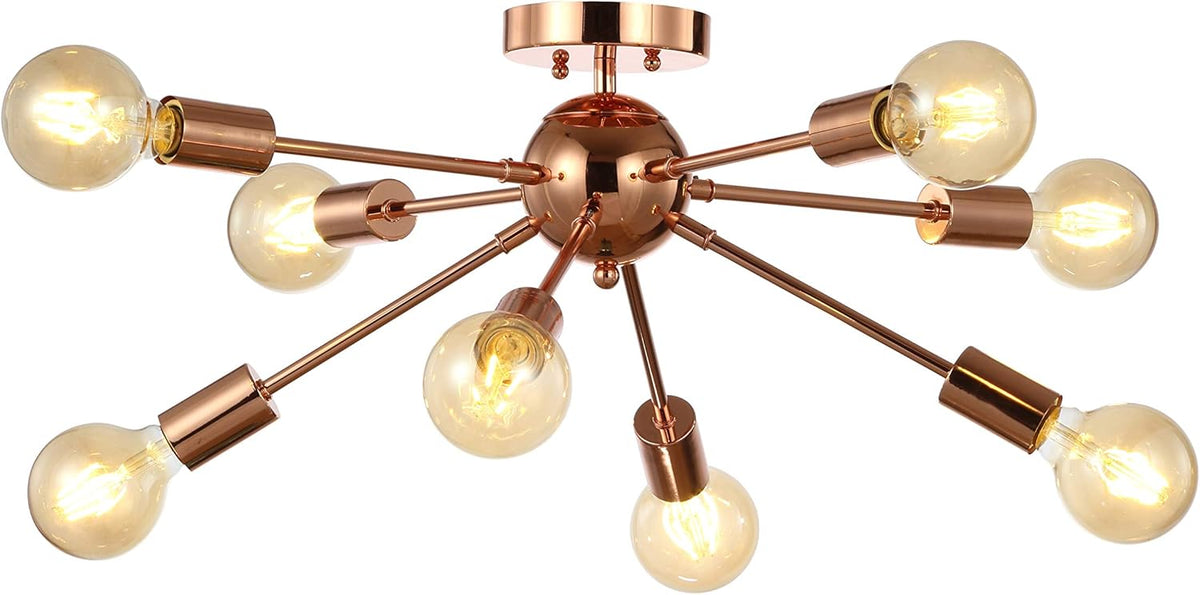 Copper 8 Sputnik Metal LED Flush-Mount N619