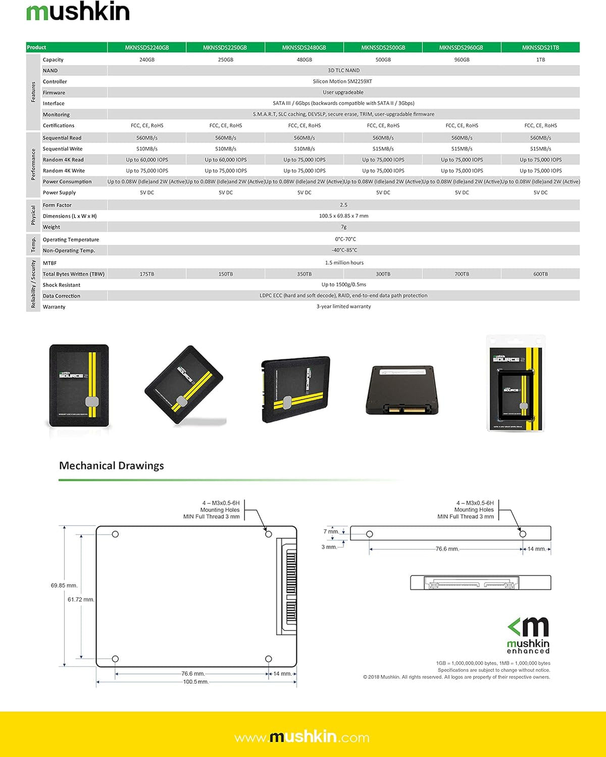 2TB 2.5 Inch SATA III Internal Solid State Drive X879348