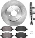 Front 256 mm 4 Lug Brake Disc Rotors + Metallic Brake Pads R457659