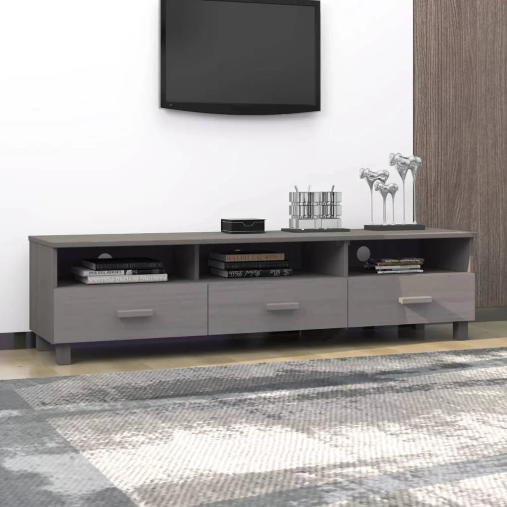 Gray Solid Wood Pine TV Stand X481187