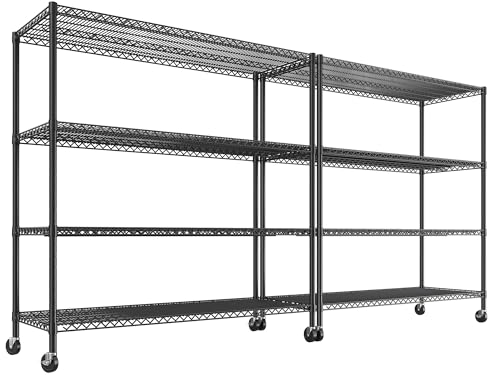 75.6" H Adjustable Metal Wire Shelving Unit with Wheels C992