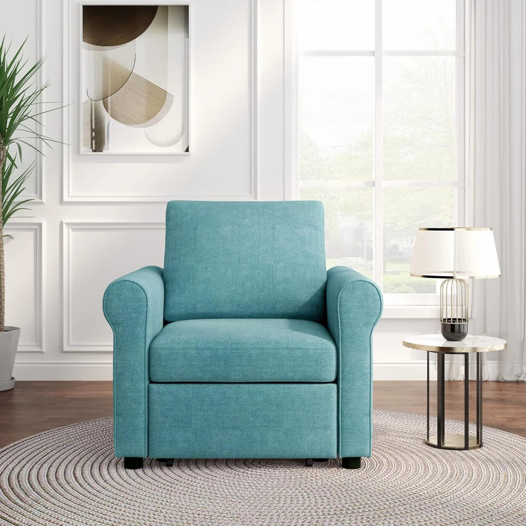 Teal Convertible Sleeper Chair Bed Z975