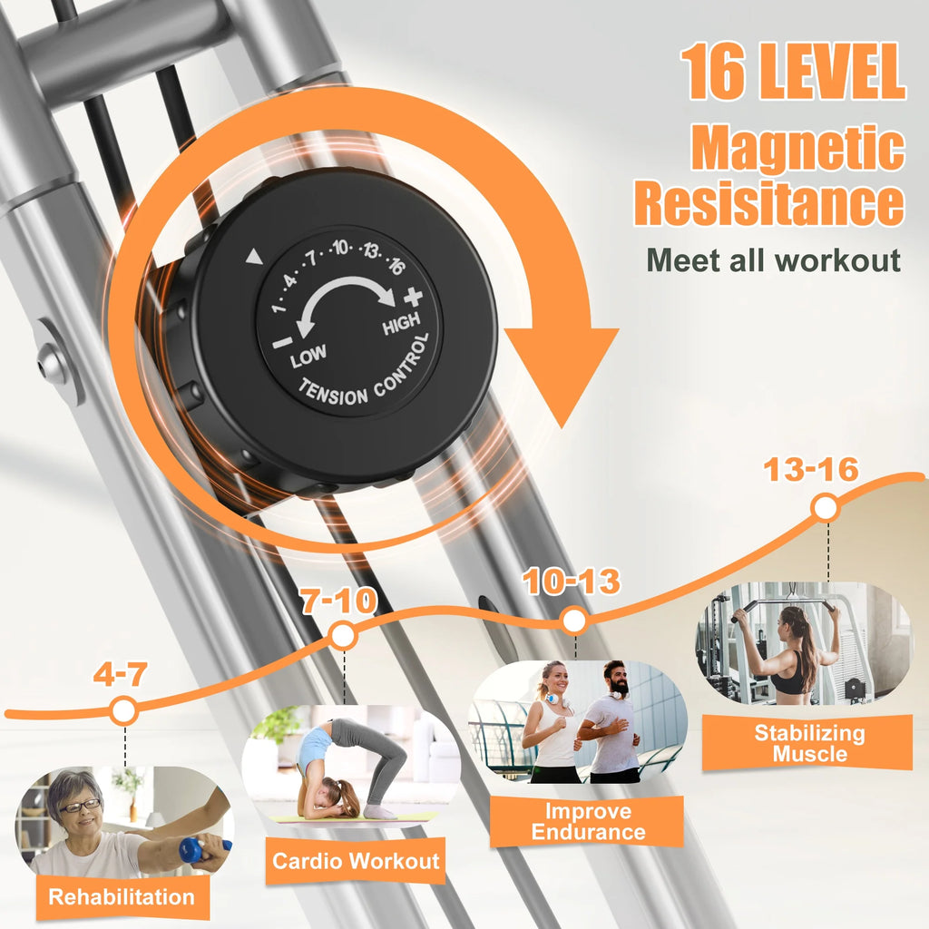 Folding Exercise Bike 16-Level Magnetic Resistance H33133