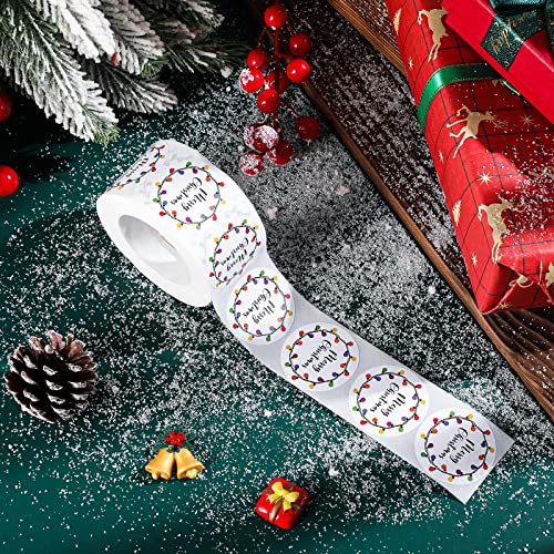 1000 Pcs 1.5 Inch Christmas Stickers (Black) Y484