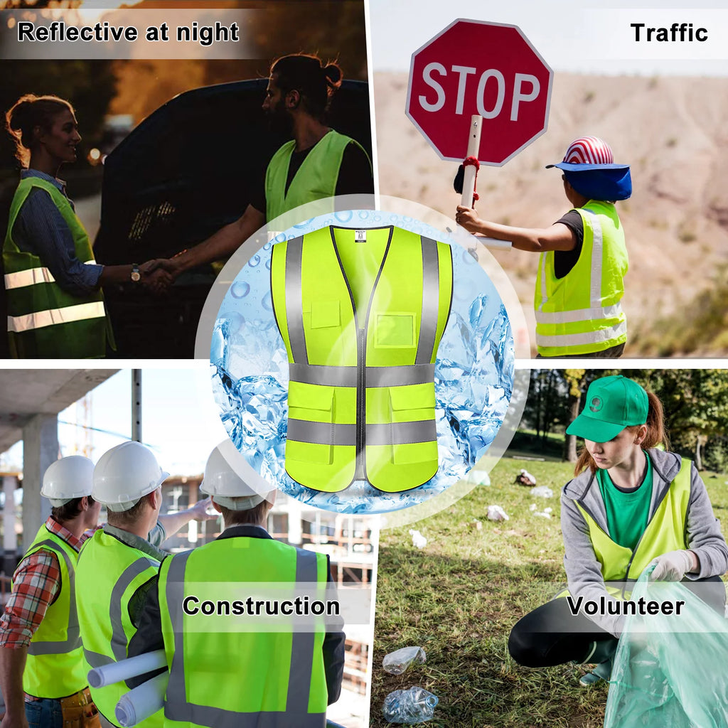 Reflective Vest with 6pcs Ice Packs T12869