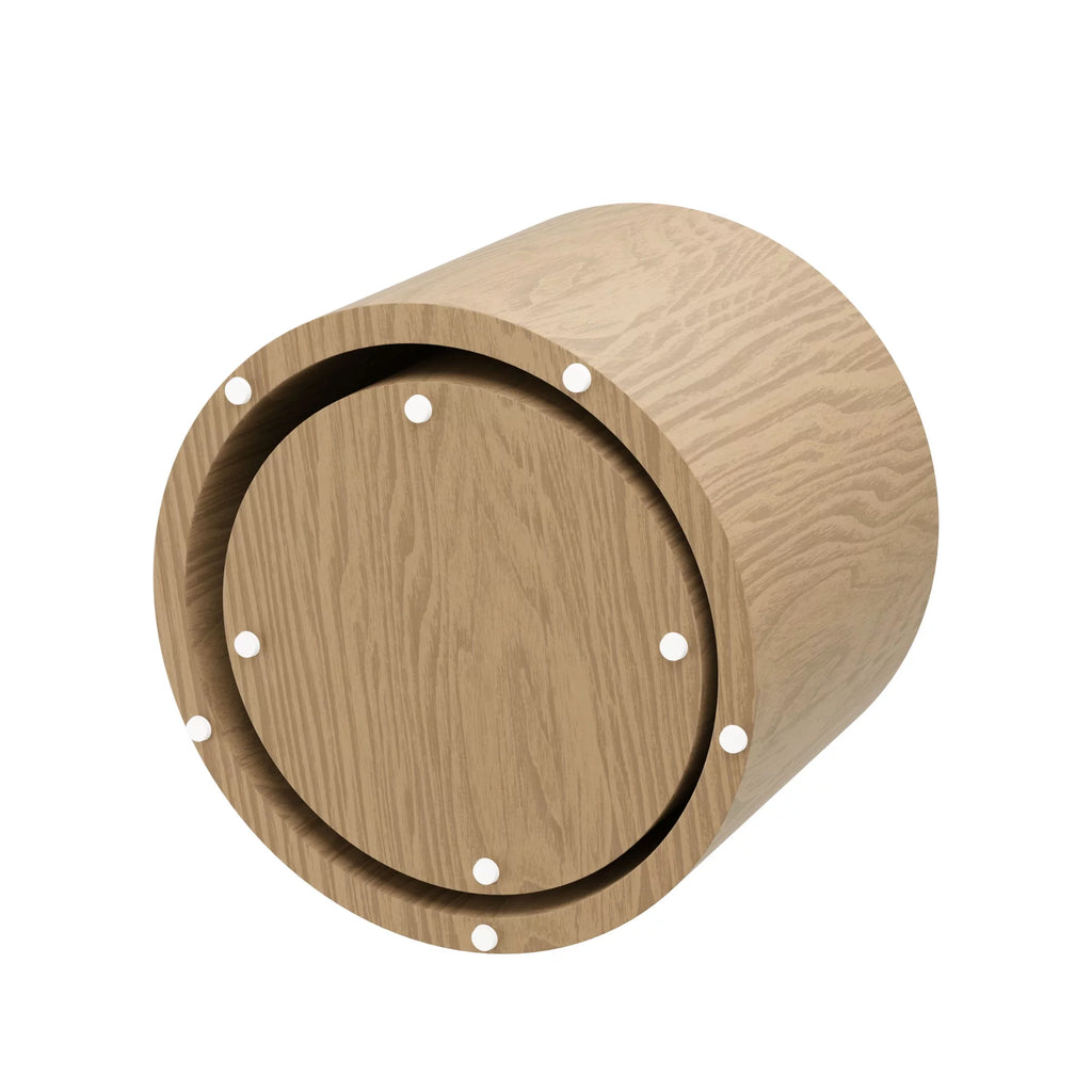 MDF Oak Veneer Nesting Table Set of 2 D6533
