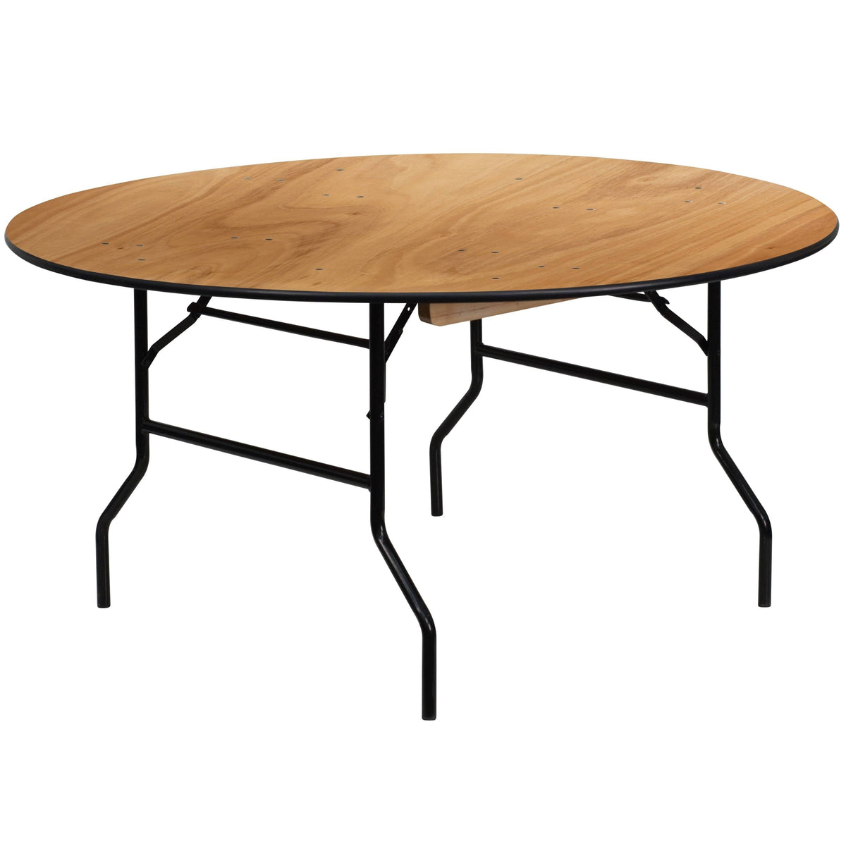 60-Inch Round Wood Folding Banquet Table H39875
