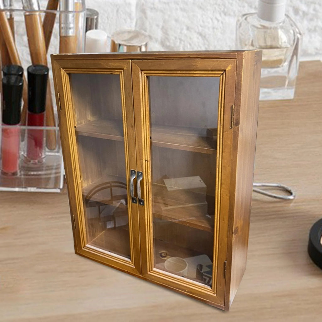 Rustic Storage Cabinet Organizer Shelf D440