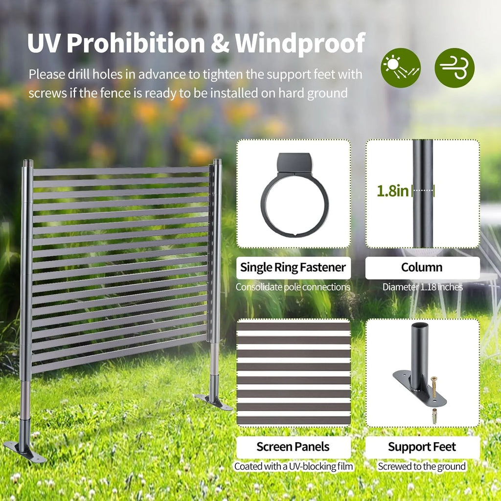 3FT x 4FT Outdoor Privacy Screen with UV & Rust Resistant Coating V488136