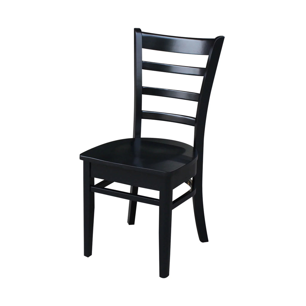 Solid Wood 3-Piece Dining Set with Drop Leaf Table and 2 Ladder Back Chairs L21991
