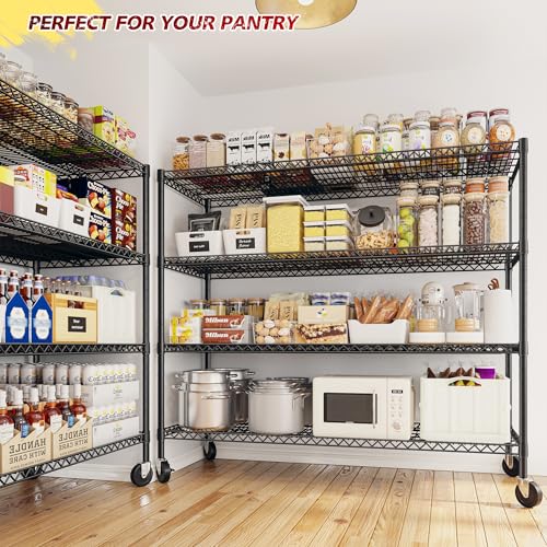 75.6" H Adjustable Metal Wire Shelving Unit with Wheels C992