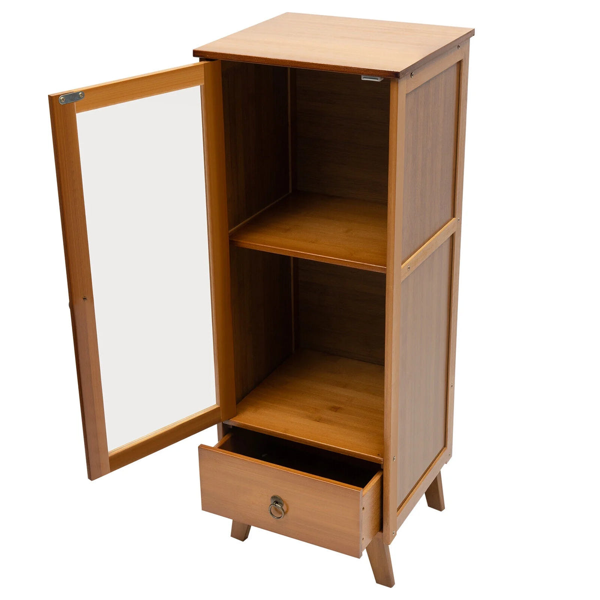 Brown Bamboo Sideboard Cabinet with 1 Drawer X928