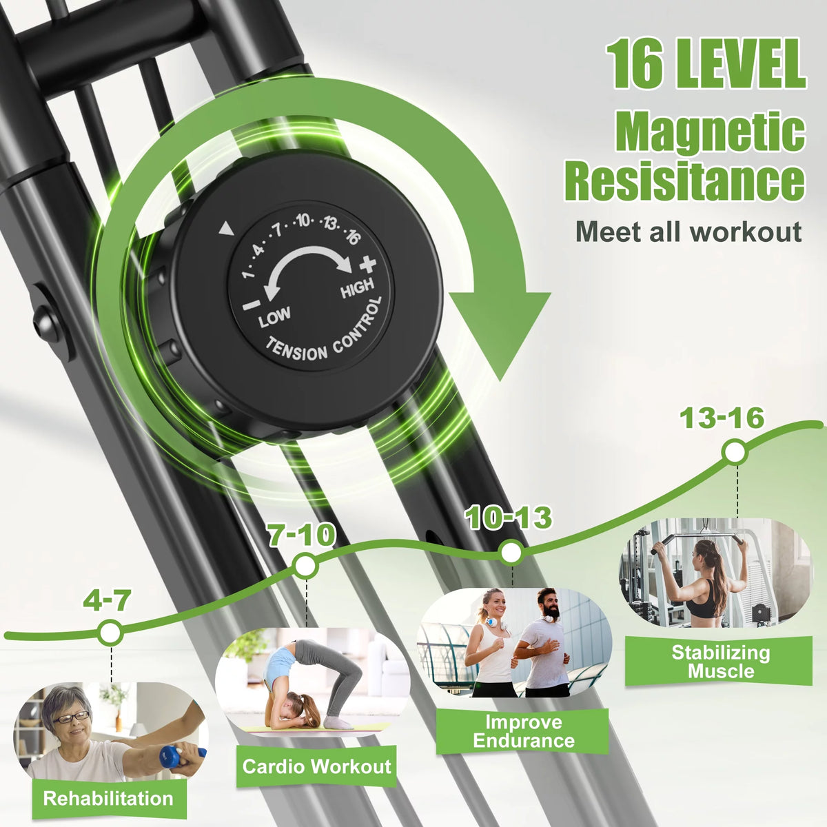 Folding Exercise Bike 16-Level Magnetic Resistance H33133