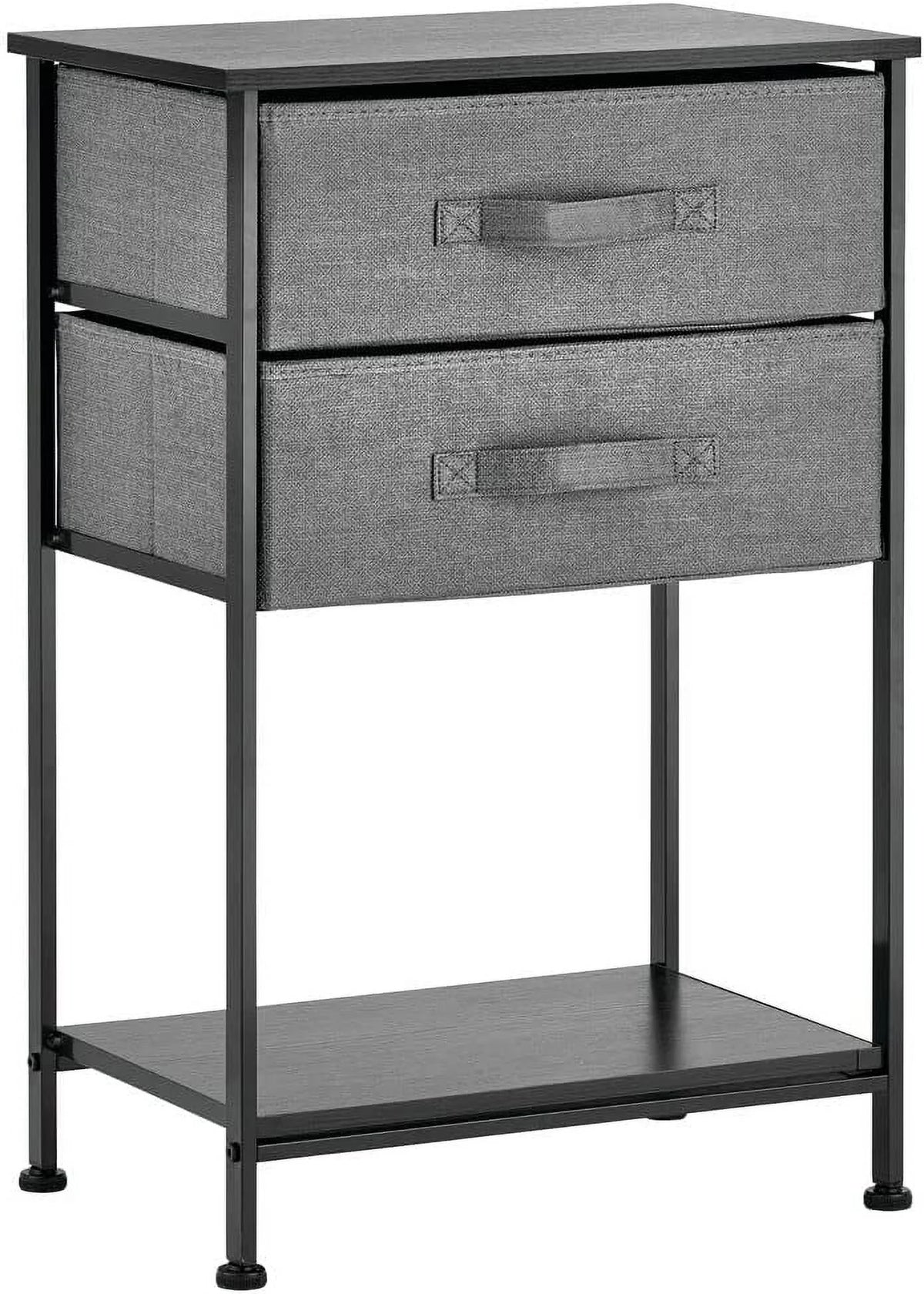 Charcoal Gray 2 Drawer Storage Dresser D969110