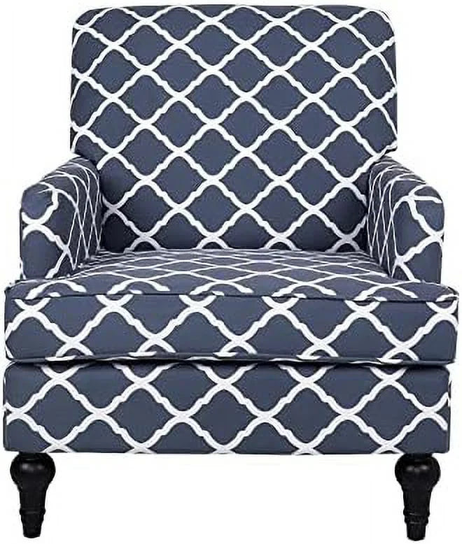 Accent Chair Single Sofa Recliner Chair Birch Legs Blue Y739