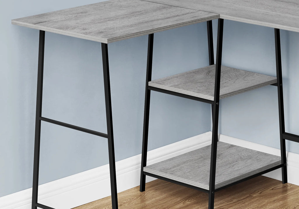 48" L Shape Grey Laminate Computer Desk T420161