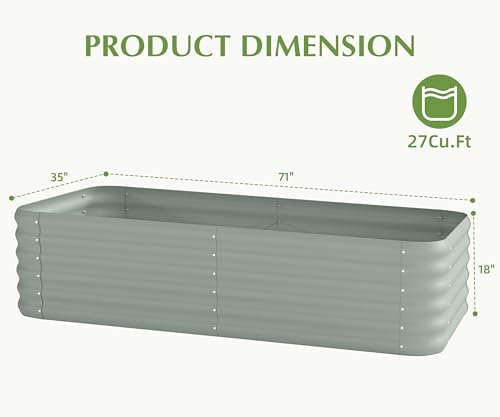 2-Pack 2x1ft Galvanized Raised Garden Bed Q62433