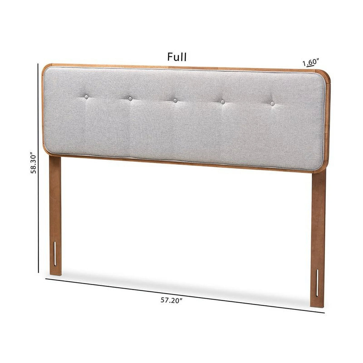 Mid-Century Wood Tufted Full Headboard V384