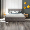 Upholstered Queen Size Platform Bed with 2 Drawers and Trundle P75274