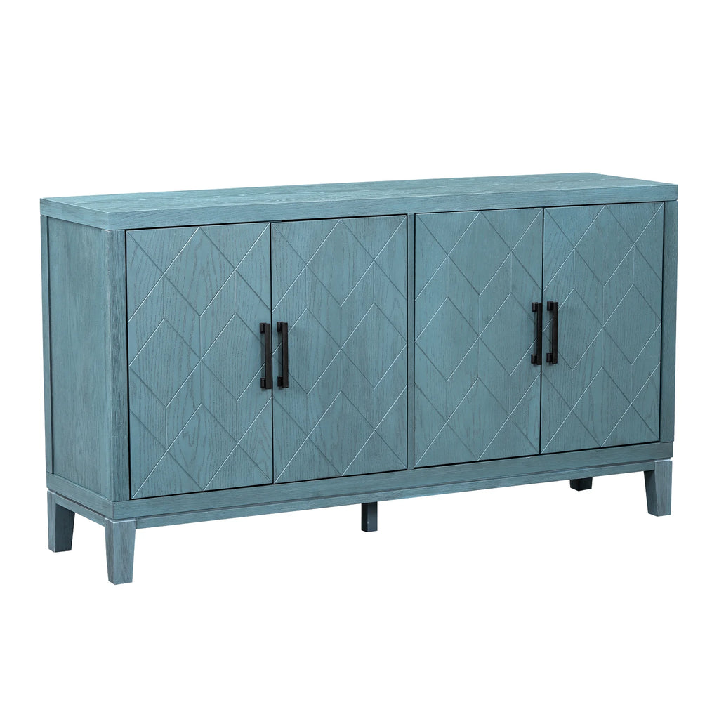4-Door Retro Sideboard with Adjustable Shelves T8751