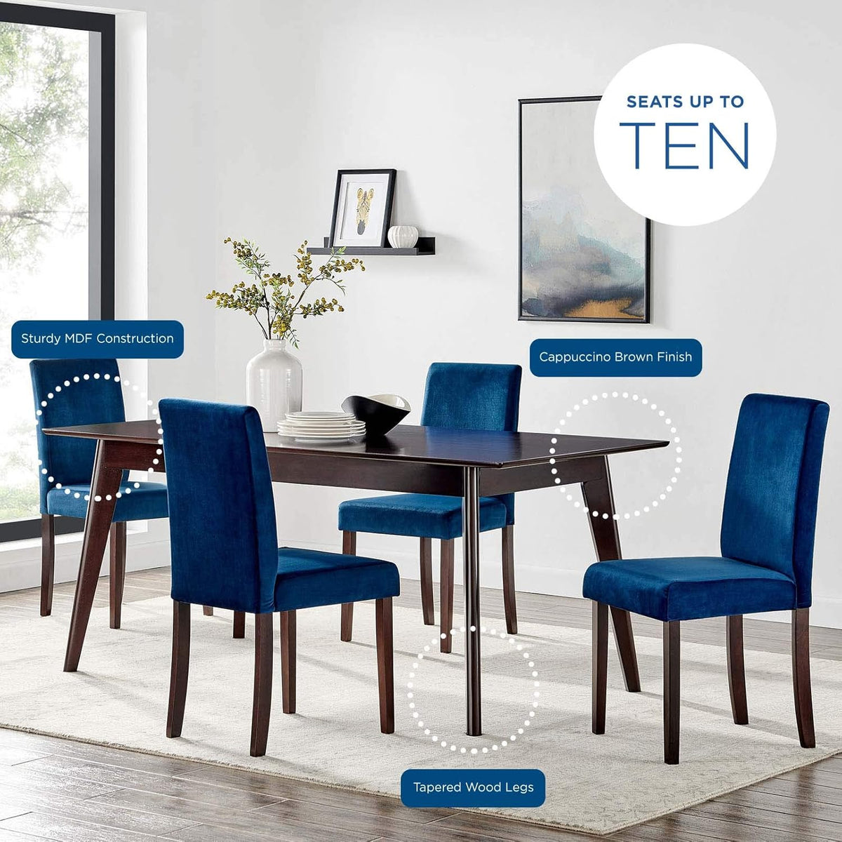 69 Rectangle Cappuccino Dining Table H503