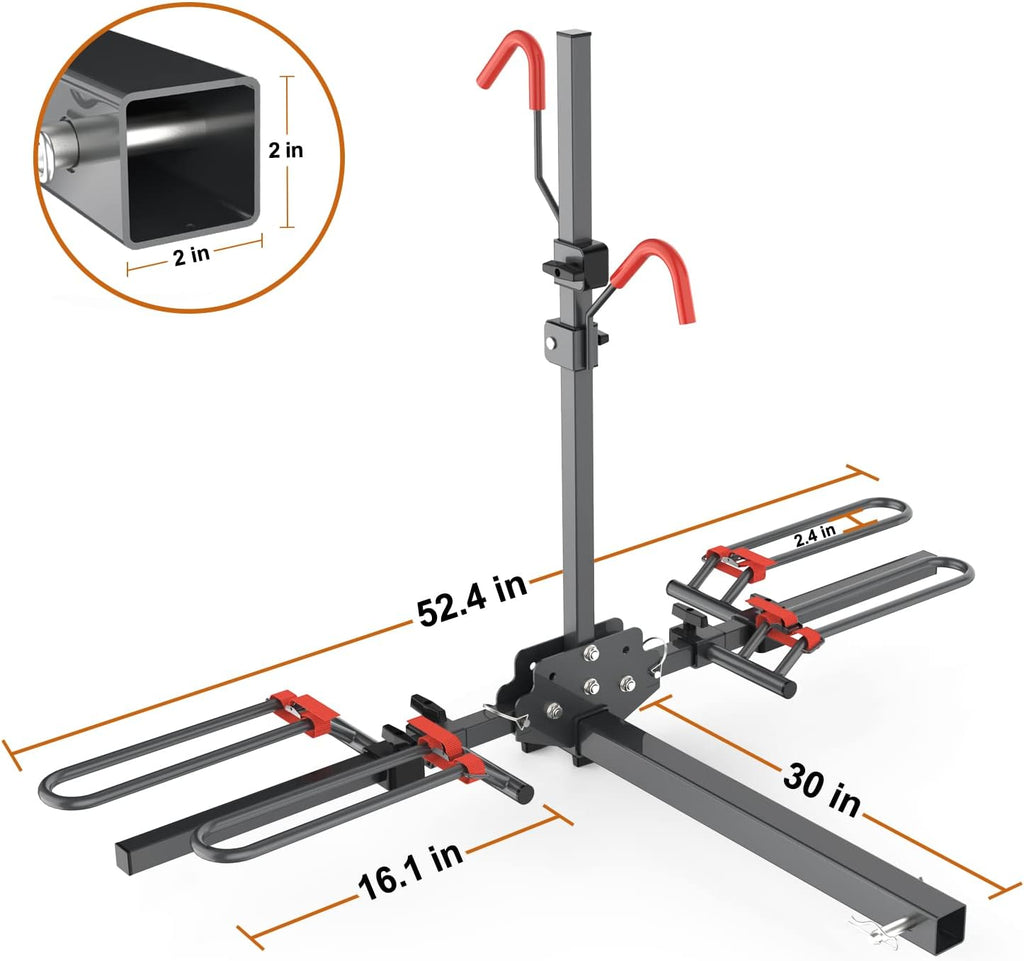 Hitch Mounted Foldable 2-Bike Rack P63594