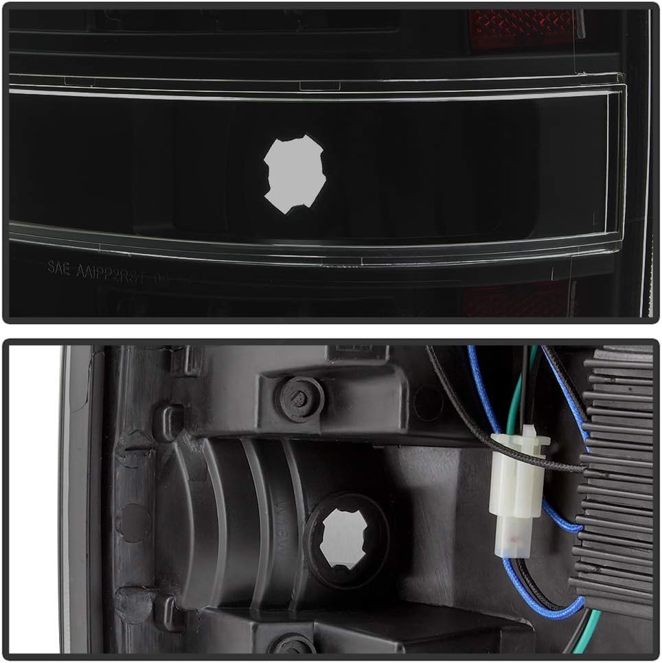 Black Smoke LED Tail Lights Brake Lamps Driver & Passenger Side D1724