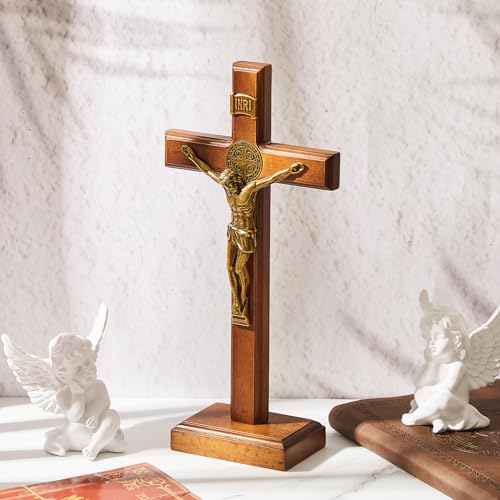 10 Inch Wood Cross Wall and Table Decor O6690