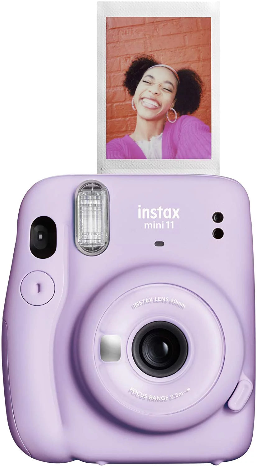Lilac Purple Instant Camera with Film Twin Pack and Case I407430