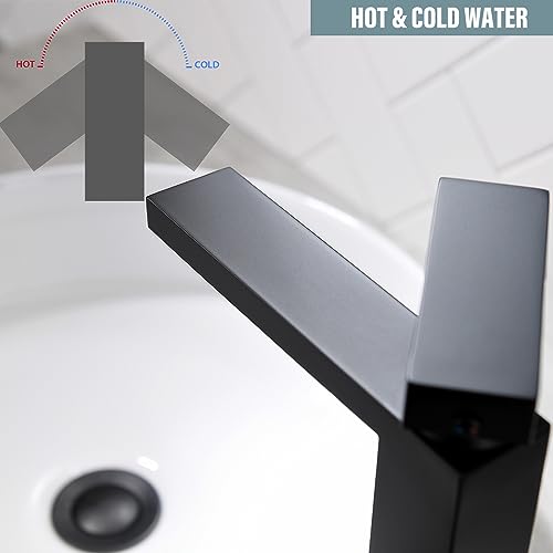Brushed Nickel Tall Vessel Sink Faucet with Pop-up Drain G62781