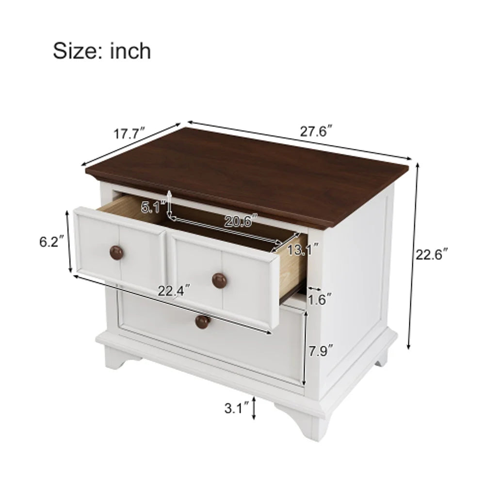 2 Pieces Queen Murphy Bed and Nightstand R949
