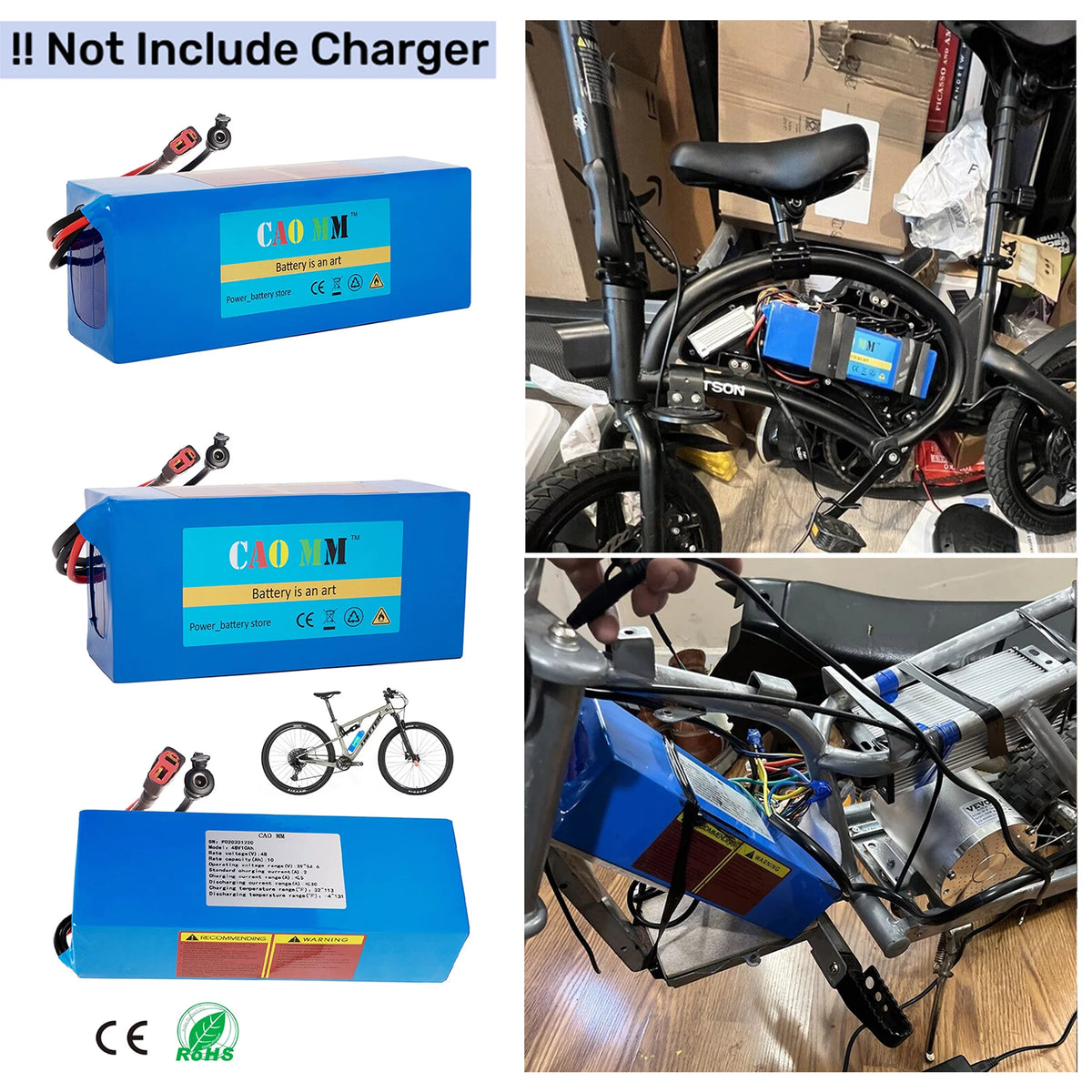 48V 14Ah Lithium Battery 30A BMS E802