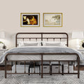 Queen Size Metal Bed Frame with Headboard and Footboard Y340303
