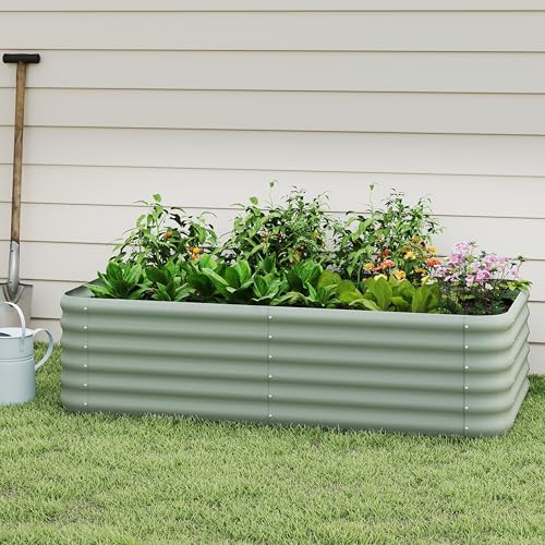 2-Pack 2x1ft Galvanized Raised Garden Bed Q62433