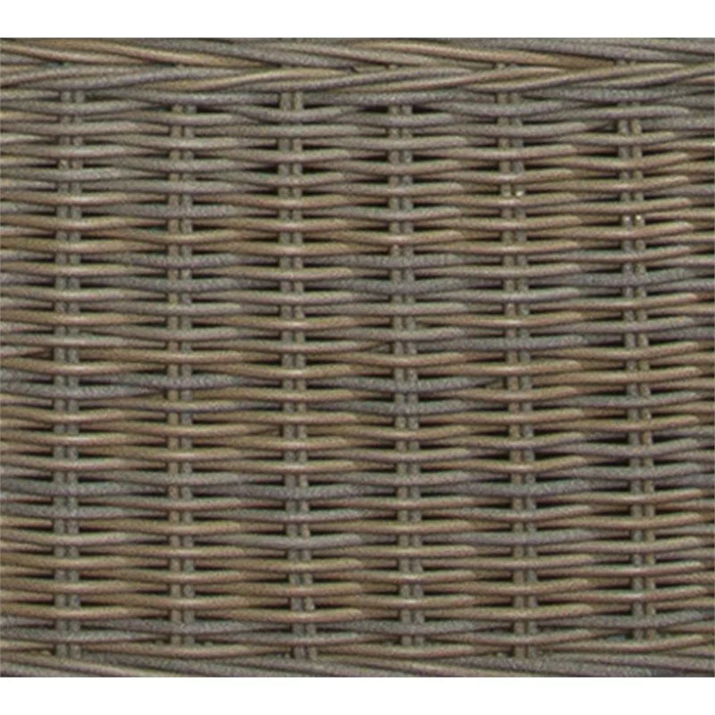 Aluminum Teak Top End Table Set of 2 O278374
