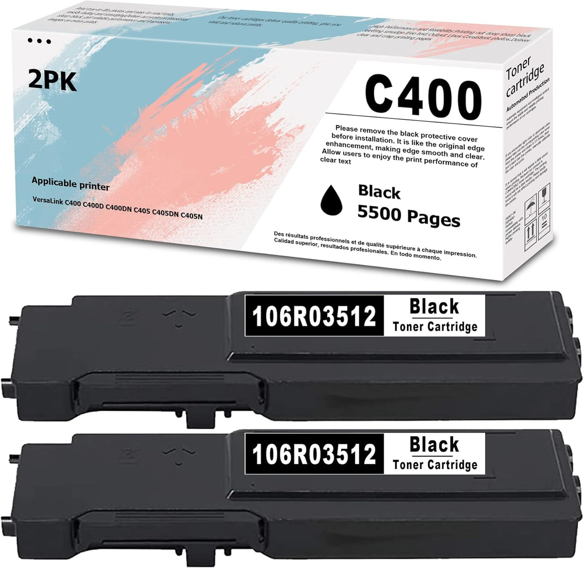 2 Pack Compatible Black Toner Cartridge R934