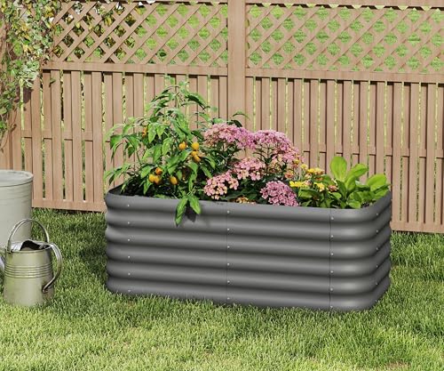 2-Pack 2x1ft Galvanized Raised Garden Bed Q62433
