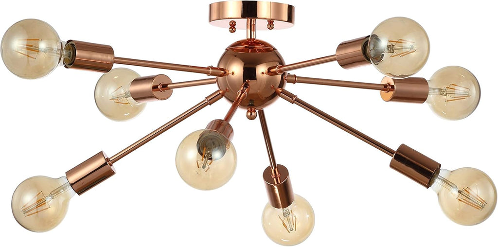 Copper 8 Sputnik Metal LED Flush-Mount N619