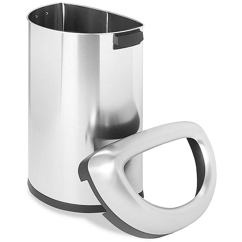 Semi-Round Lift-Off Lid 15.9 gal Stainless Steel Trash Can S561960