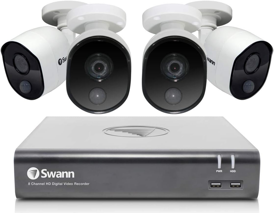 8 Channel 4 Camera Wired 1080p Full HD Security System J906770