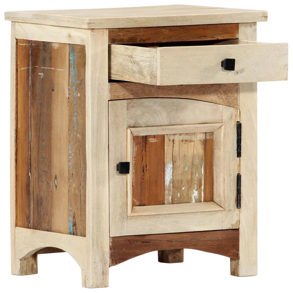 Bedside Cabinet Solid Reclaimed Wood V437